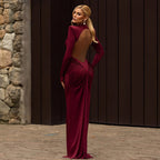 Sexy High Neck Backless Maxi Dress