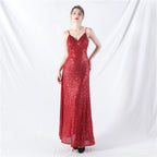 Popular A-shaped pendulum dress can be worn daily sequined long dress