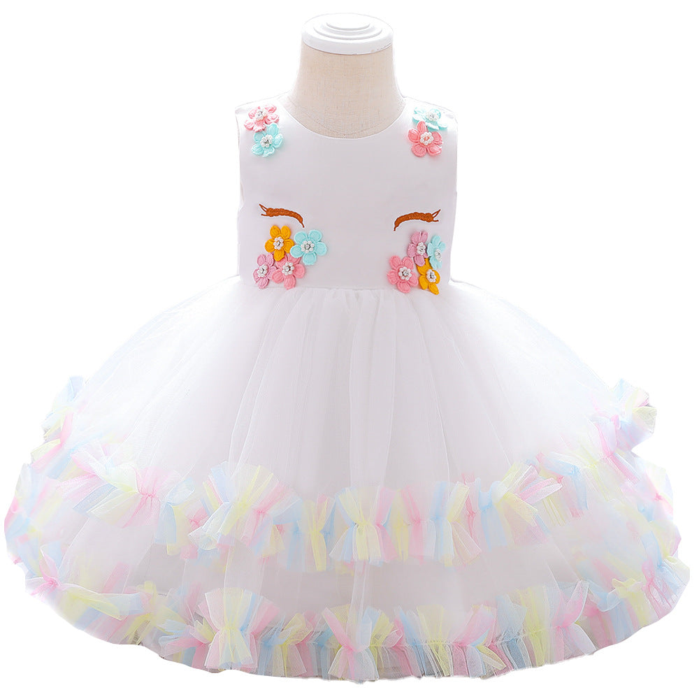 Vestido de primera comunión para niña, vestido de fiesta de cumpleaños para niña, vestidos formales para niña 