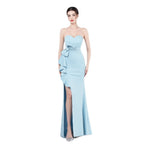 New bridesmaids welcome dinner off-the-shoulder tube top long evening dress