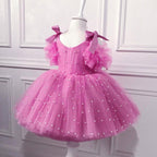 Bonito vestido de primera comunión para niñas, vestido de princesa para fiesta de cumpleaños infantil. 