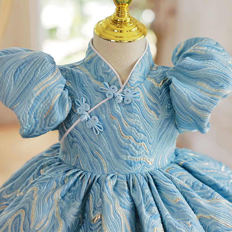 Babykleid für Mädchen, Kleinkinder, Sommerkleid, Festkleid mit Puffärmeln, Kommunionskleid, Prinzessinnenkleid 