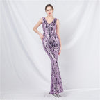 New design foreign trade spot Symphony bead long evening dress
