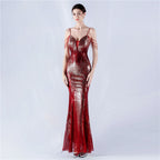 New dress positioning flower bead sheet craft bead suspender evening dress