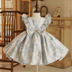 Kleid für Mädchen, Blumenmädchen, Kommunion, Hochzeit, festlich, mit Schleife, flauschig, Prinzessinnenkleid 
