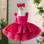 Elegante vestido de primera comunión para niña, vestidos para desfiles de cumpleaños para niñas pequeñas 