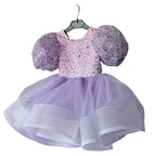 Niedliches Pailletten-Weihnachtskleid für Kleinkinder, Prinzessinnenkleid für die erste Kommunion, Babykleid für Mädchen 