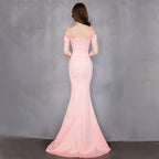 New long and slim bridesmaids evening dress party banquet host performance annual meeting dress