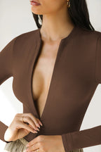 Bodysuit Style Knit Top