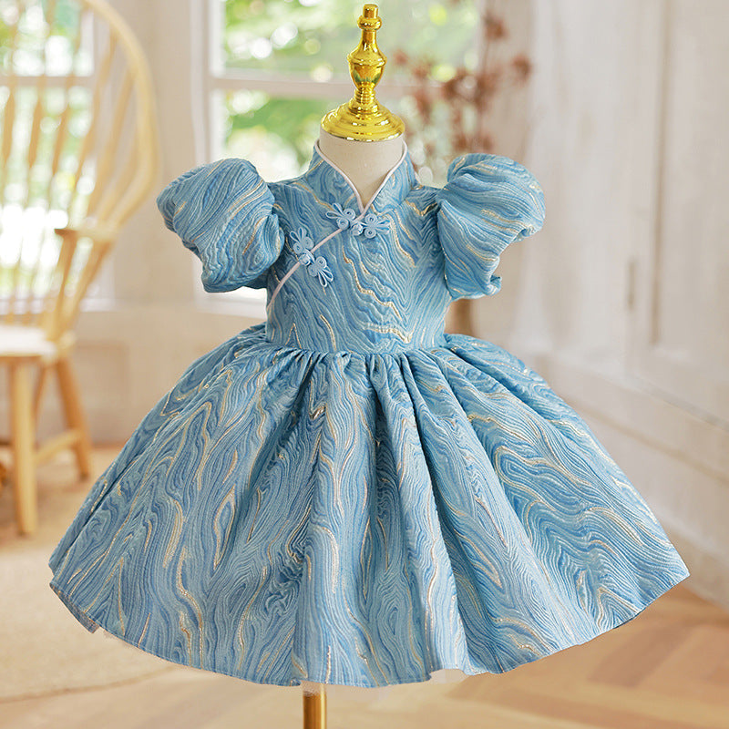 Babykleid für Mädchen, Kleinkinder, Sommerkleid, Festkleid mit Puffärmeln, Kommunionskleid, Prinzessinnenkleid 