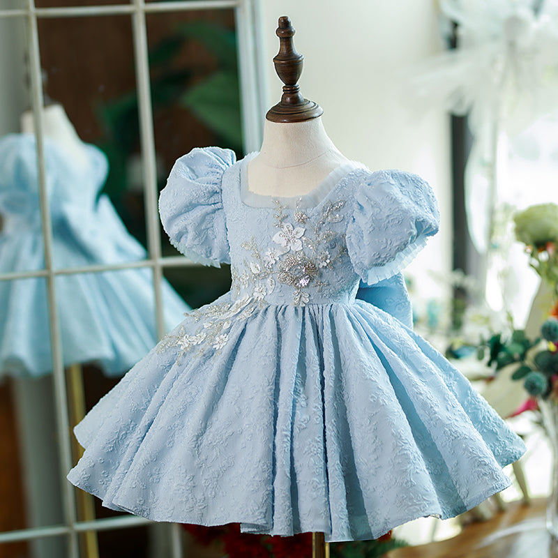 Toddler First Communion Dress Girl Embroidery Wedding Princess Dress