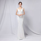 New sequined fishtail dress performance Internet celebrity event banquet etiquette evening dress