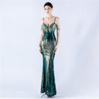 New dress positioning flower bead sheet craft bead suspender evening dress