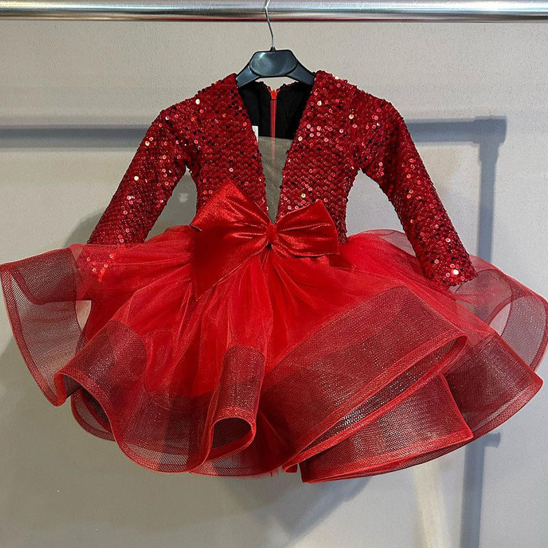 Bonito vestido de primera comunión para niñas, vestido de princesa para fiesta de cumpleaños de niñas pequeñas. 