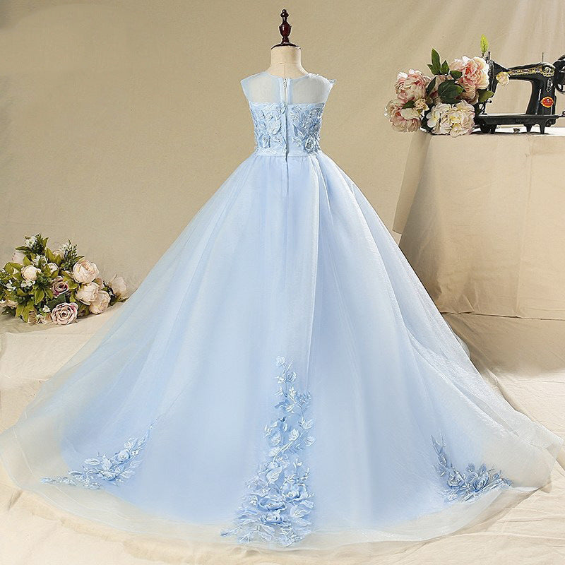 Vestido de desfile para niña pequeña, vestido de verano con mariposas para niña de las flores, vestido de princesa para comunión 