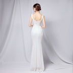 New sequined fishtail dress performance Internet celebrity event banquet etiquette evening dress