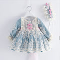Kleinkind-Abendkleid, Lolita-Kleid für kleine Mädchen, Spitze, Blumenmuster, Puffärmelkleid, Kommunionskleid, Blumenmädchenkleid, Prinzessinnenkleid 