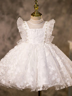 Vestidos de niña de las flores Vestido de princesa formal elegante con volantes y abullonado Vestido de primera comunión 