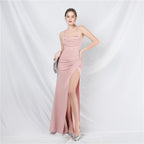 Court fish bone vest waist heavy industry craftsmanship beaded tube top sling high-end evening dress