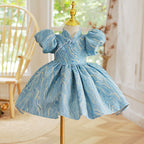 Babykleid für Mädchen, Kleinkinder, Sommerkleid, Festkleid mit Puffärmeln, Kommunionskleid, Prinzessinnenkleid 