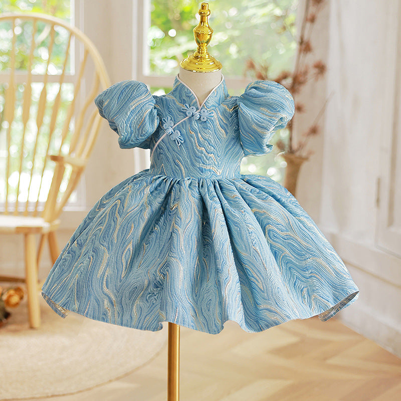 Babykleid für Mädchen, Kleinkinder, Sommerkleid, Festkleid mit Puffärmeln, Kommunionskleid, Prinzessinnenkleid 