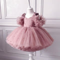 Bonito vestido de primera comunión para niñas, vestido de princesa para fiesta de cumpleaños infantil. 