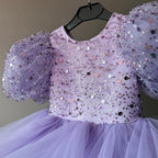 Niedliches Pailletten-Weihnachtskleid für Kleinkinder, Prinzessinnenkleid für die erste Kommunion, Babykleid für Mädchen 