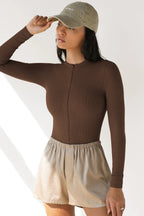 Bodysuit Style Knit Top