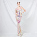 New design foreign trade spot Symphony bead long evening dress