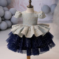 Vestidos de fiesta para niña pequeña, de verano, para comunión, con mangas abullonadas, vestido de princesa esponjoso para desfile 