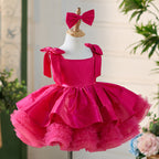 Elegante vestido de primera comunión para niña, vestidos para desfiles de cumpleaños para niñas pequeñas 