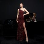 Heavy Craft Colorful Beads Celebrities Party Party Dress Sexy Long Skinny Toast Bride