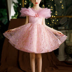 Ballkleider für Kleinkinder, Mädchen, elegant, festlich, Pailletten, Prinzessinnenkleid 