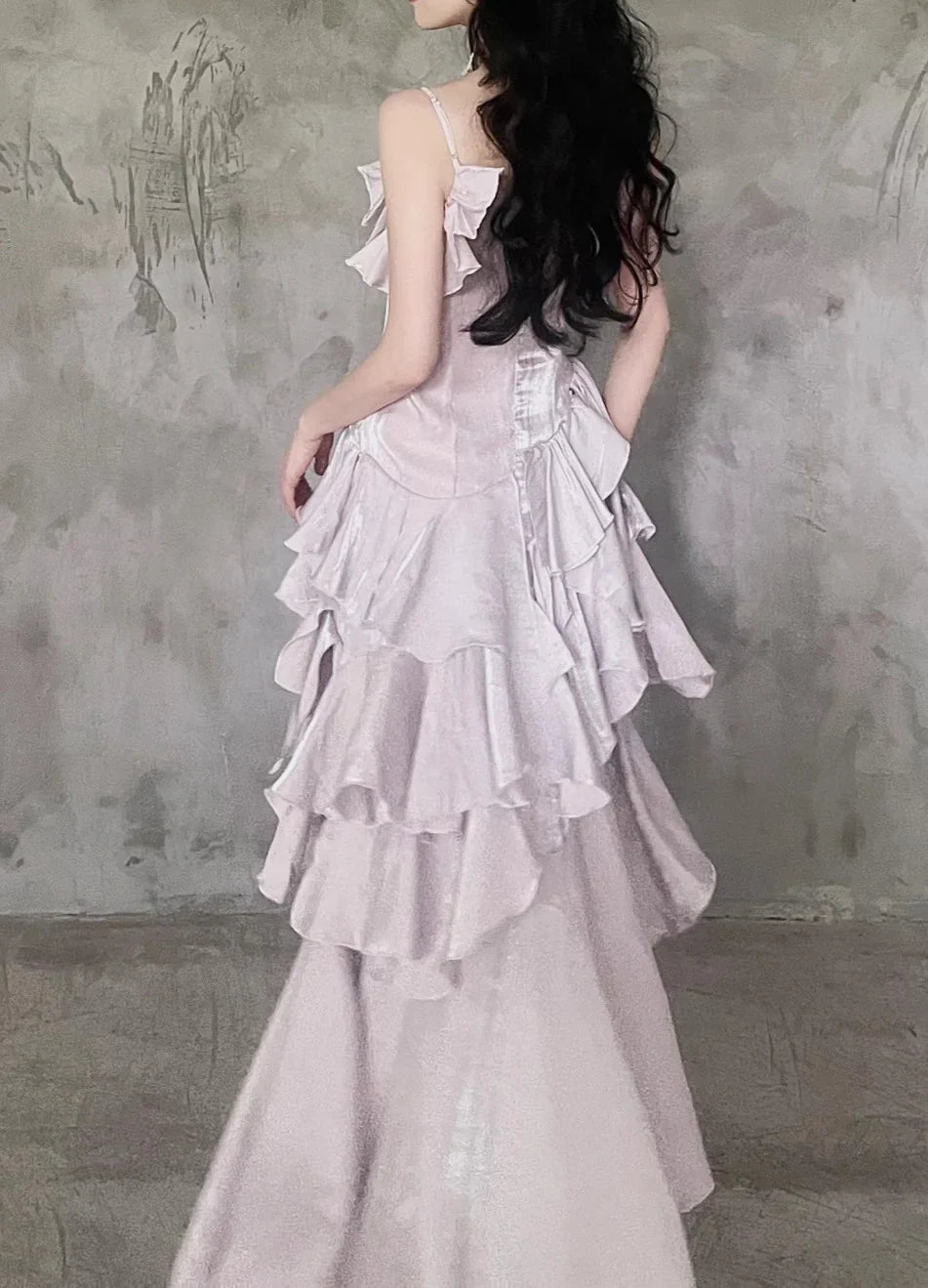 Sparkle Ruffle Prom Dresses Causal Birthday Dresses Dance Party Dress