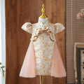 Vestido de niña de las flores, vestido formal para desfile, comunión, vestido de princesa con estampado retro 