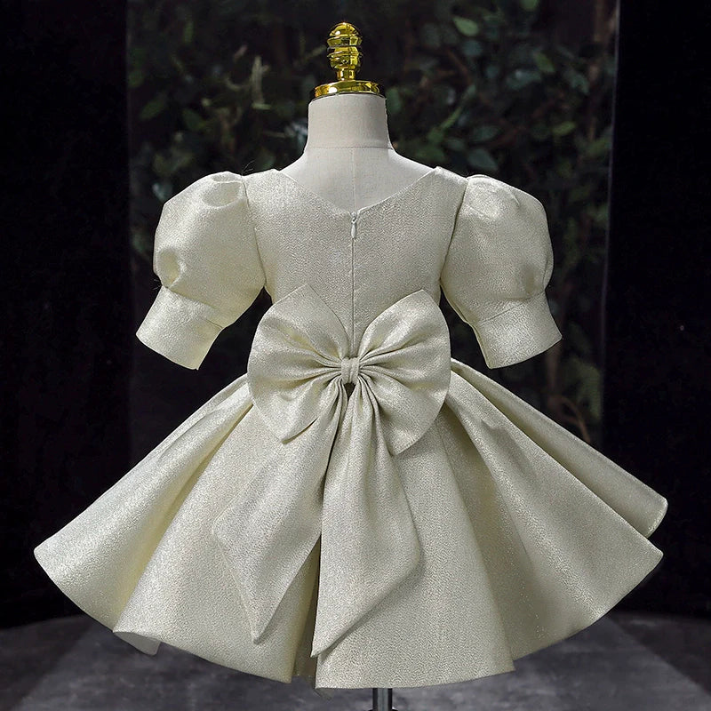 Elegante vestido de primera comunión para bebé, vestidos formales para niños pequeños 