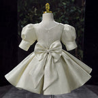 Elegante vestido de primera comunión para bebé, vestidos formales para niños pequeños 