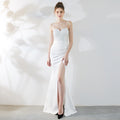 Evening dress host evening dress night show long fishtail suspender dress banquet car model long dress