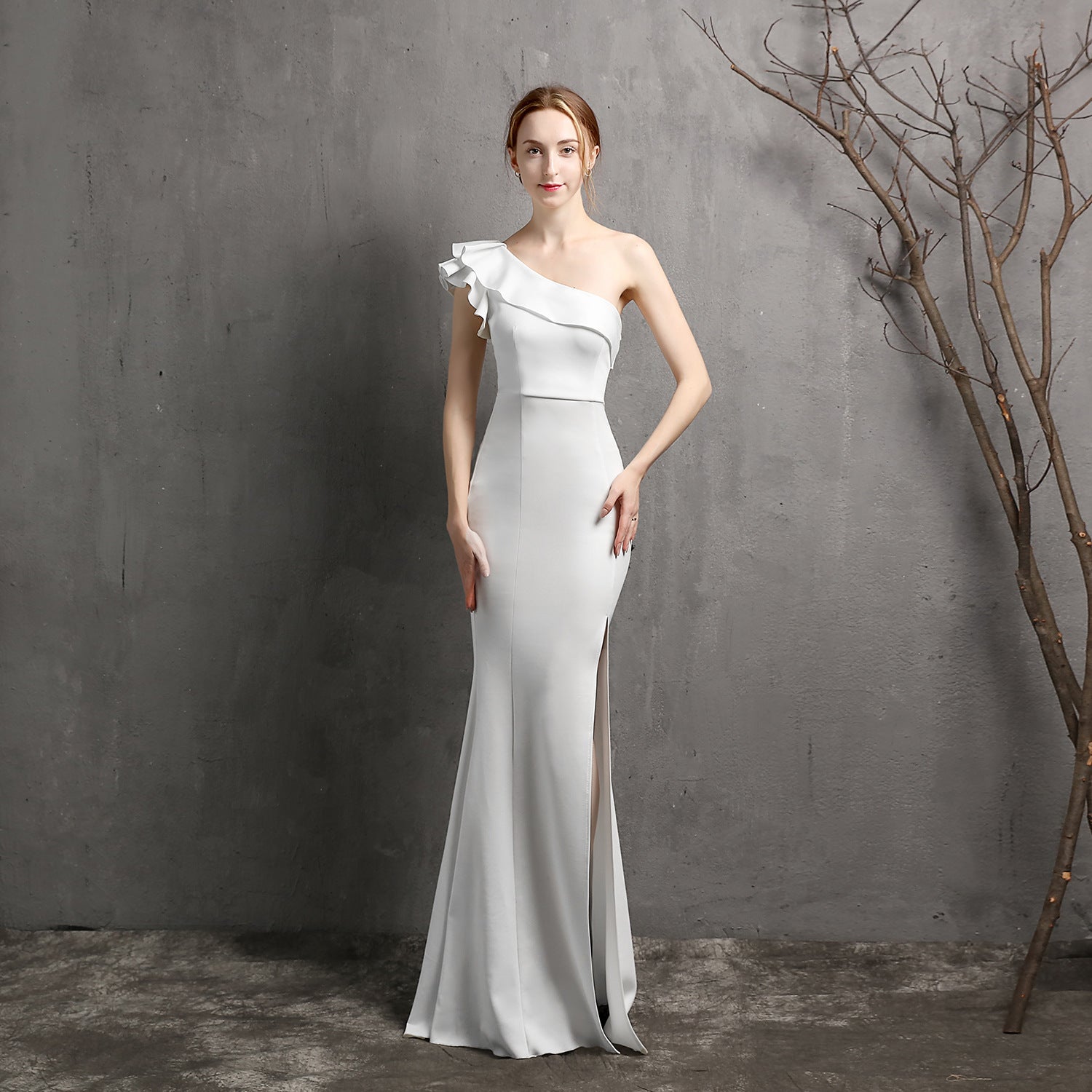 Evening dress women's new banquet elegant and dignified atmosphere pink long sexy and thin fish tail
