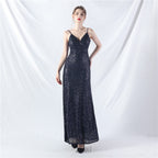 Popular A-shaped pendulum dress can be worn daily sequined long dress