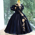 Elegantes Kleid für Kleinkinder zur Erstkommunion, Geburtstagsfeier, Blumenmädchenkleid, Festkleid 