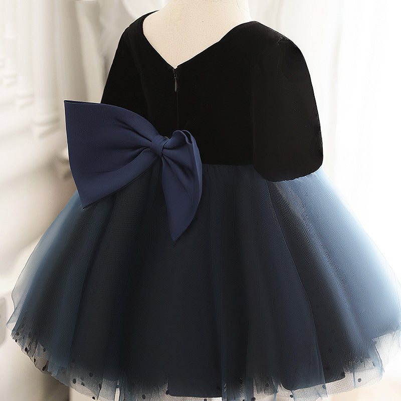 Kommunionkleid für Mädchen, elegantes schwarzes Sommerkleid für Mädchen, festlicher Anlass, Prinzessinnenkleid 