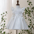 Elegantes Babykleid mit Schmetterlingsärmeln zur Erstkommunion, festliche Kleider für Kleinkinder
