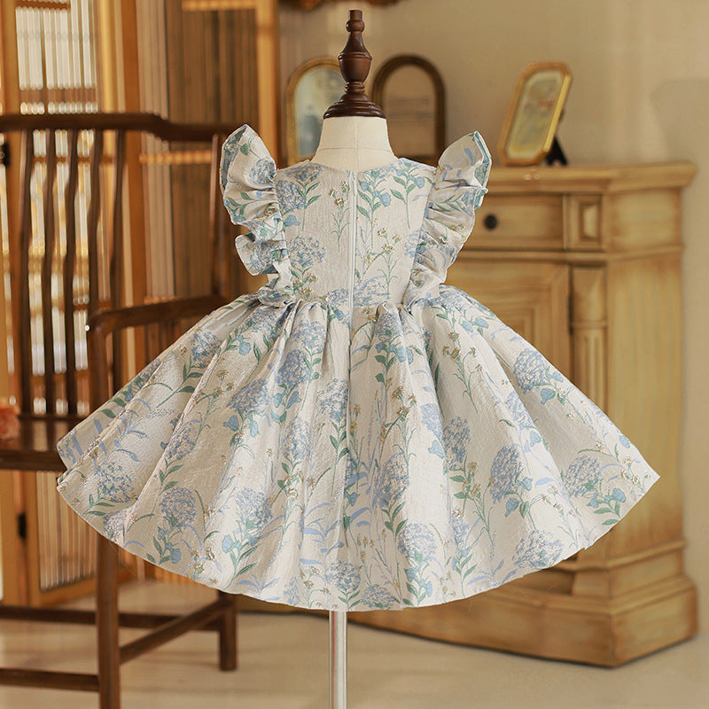 Kleid für Mädchen, Blumenmädchen, Kommunion, Hochzeit, festlich, mit Schleife, flauschig, Prinzessinnenkleid 