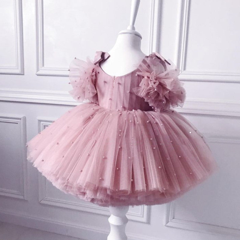 Bonito vestido de primera comunión para niñas, vestido de princesa para fiesta de cumpleaños infantil. 