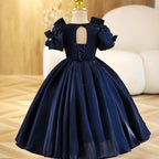 Elegantes Kleid für Kleinkinder zur Erstkommunion, Geburtstagsfeier, Blumenmädchenkleid, Festkleid 