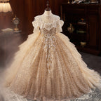 Toddler Ball Gowns Girl Pageant Formal Party Communion Dress Sequin Princess Dress