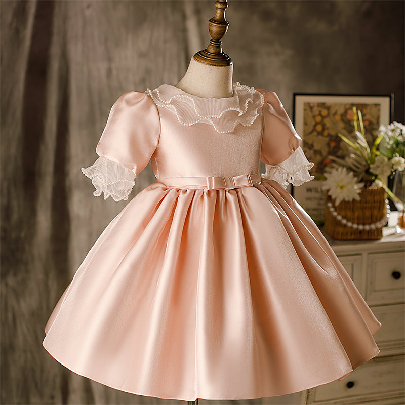 Vestido de fiesta para niña pequeña, vestido de princesa esponjoso de comunión vintage de verano 