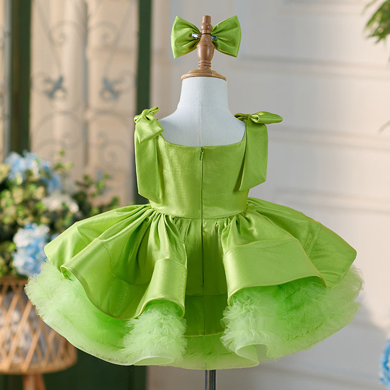 Elegante vestido de primera comunión para niña, vestido de princesa para cumpleaños de niña pequeña. 