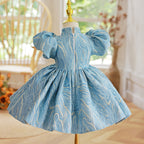 Babykleid für Mädchen, Kleinkinder, Sommerkleid, Festkleid mit Puffärmeln, Kommunionskleid, Prinzessinnenkleid 
